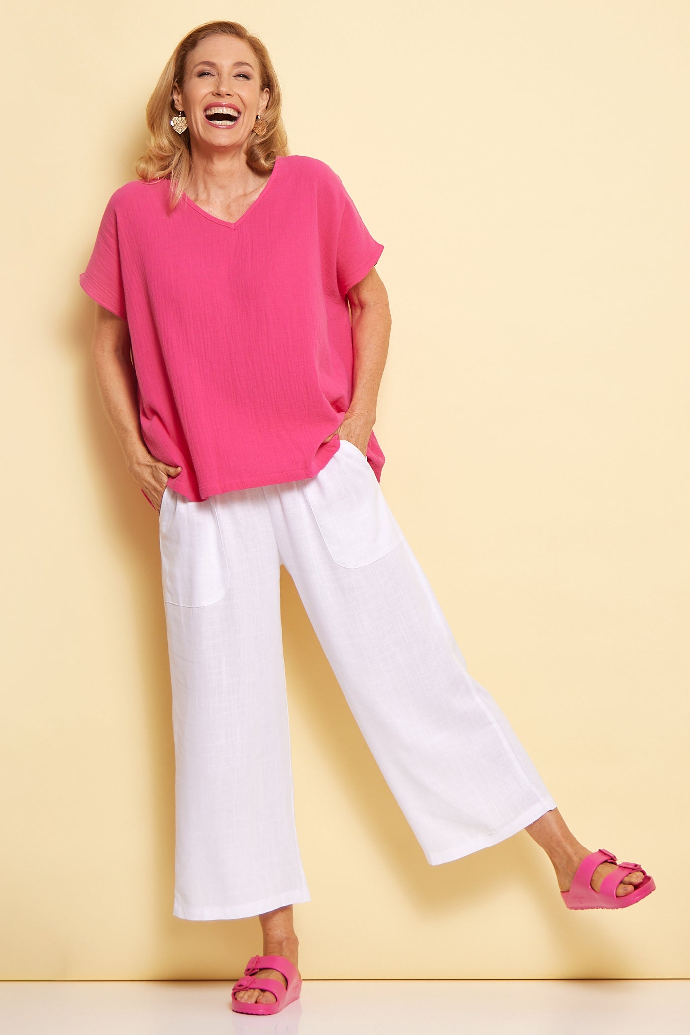 Linen Pants - White Linen