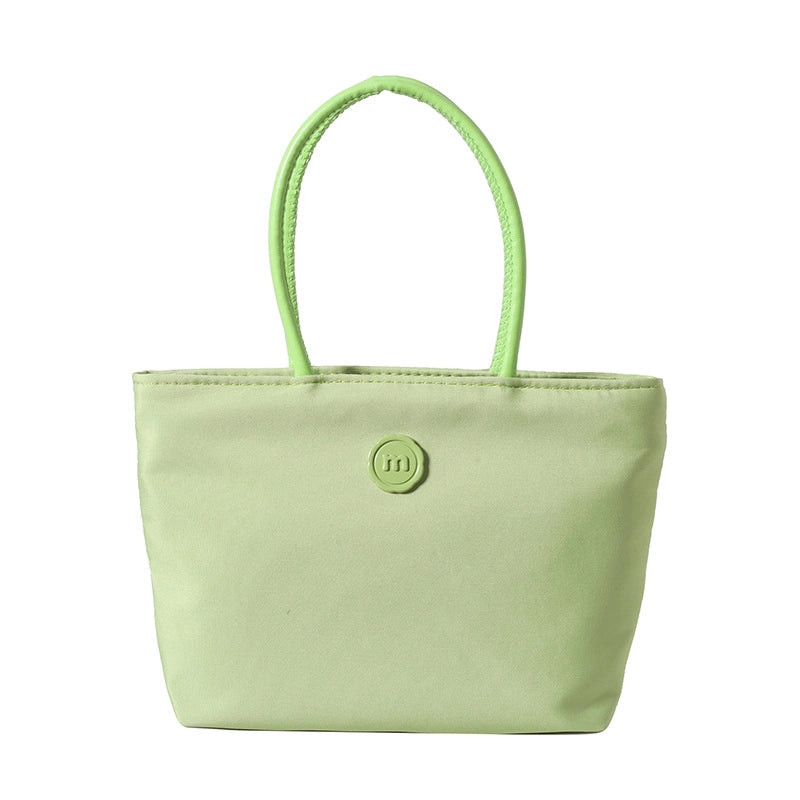 Women's Nylon Solid Color Basic Classic Style Square Zipper Handbag