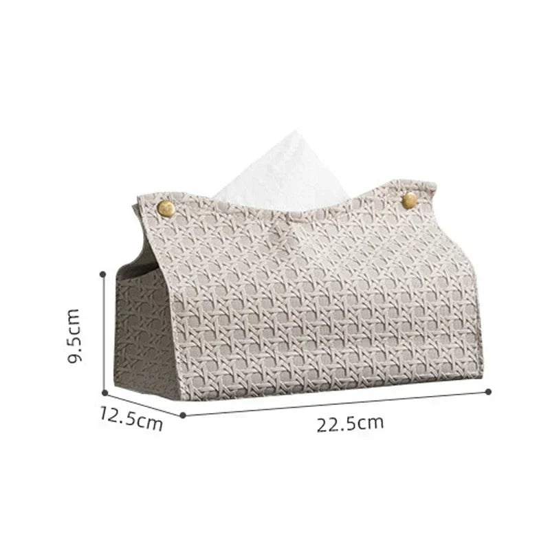 Hearthside Rattan Weave Tissue Box Cover