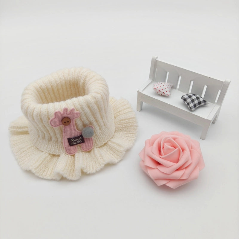 Unisex Cute Sweet Solid Color Knit Scarf
