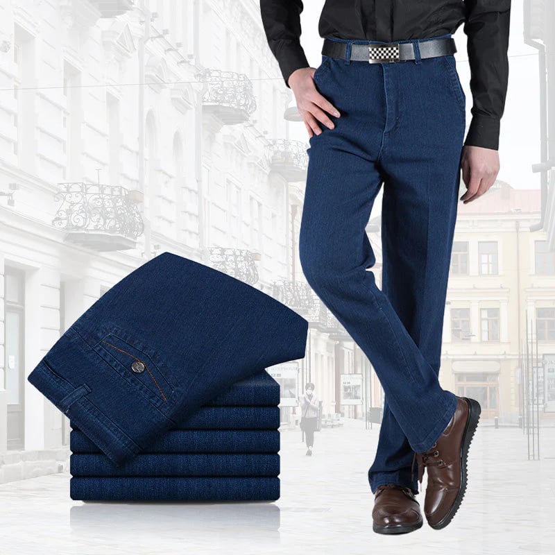 48% OFF Men's High Waist Straight Cut Jeans