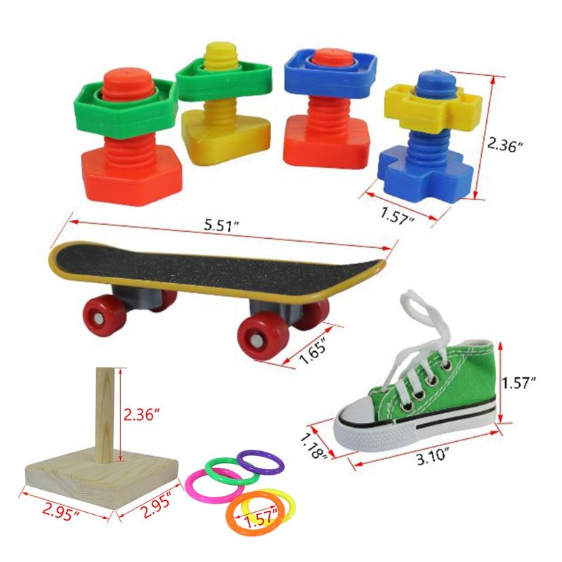 8 Pieces Parrot Training Chew Toys