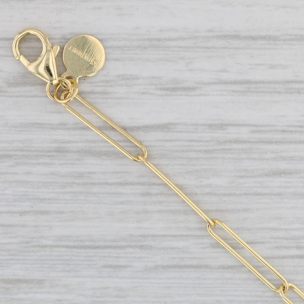 New Petite Paper Clip Chain Necklace 14k Yellow Gold 18 2.8mm
