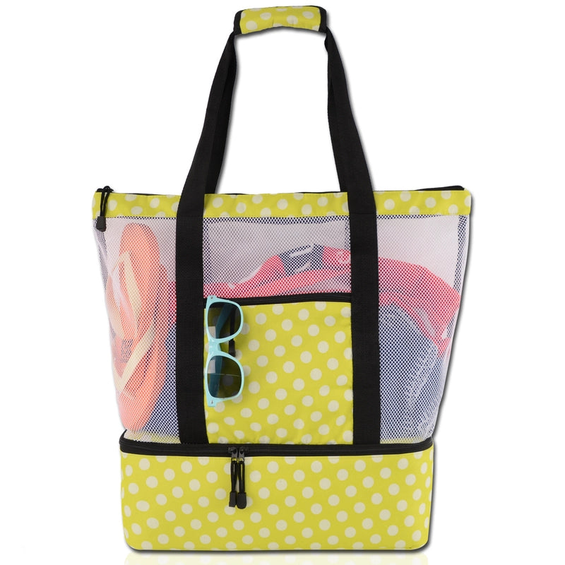 Unisex Basic Classic Style Solid Color Polyester Net Travel Bags