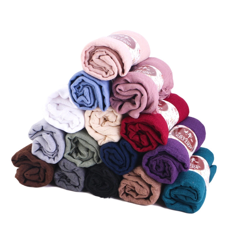Breathable Cotton And Linen Covered Scarf Scarf Scarf Ethnic Style Covered Turban Hat