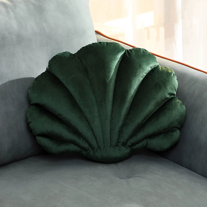 Dutch Velvet Shell Pillow Cushion Popular Light Luxury Solid Color Pillow Home Sofa Skin-friendly Waist Pillow