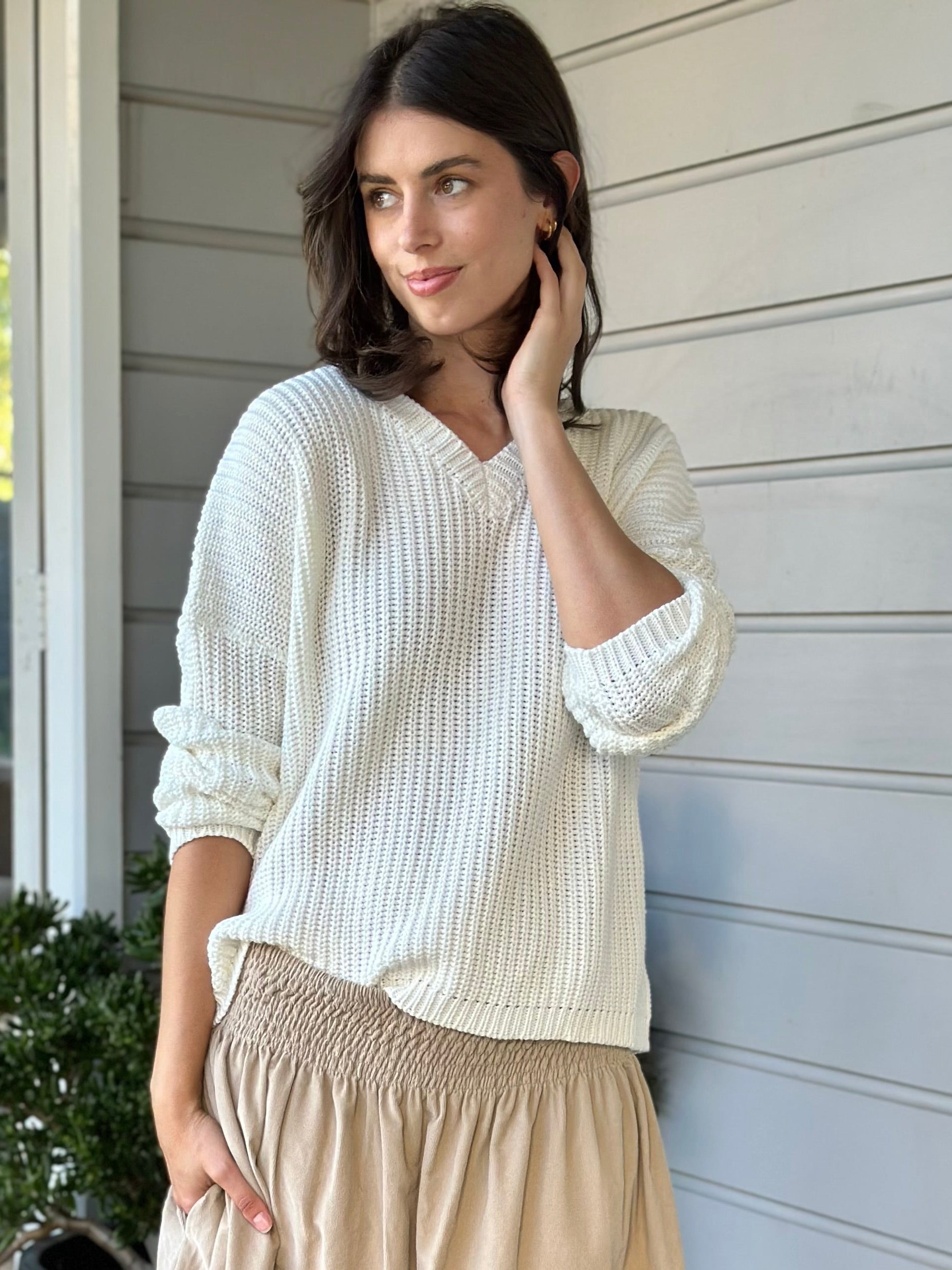 jasper knit-warm white cotton