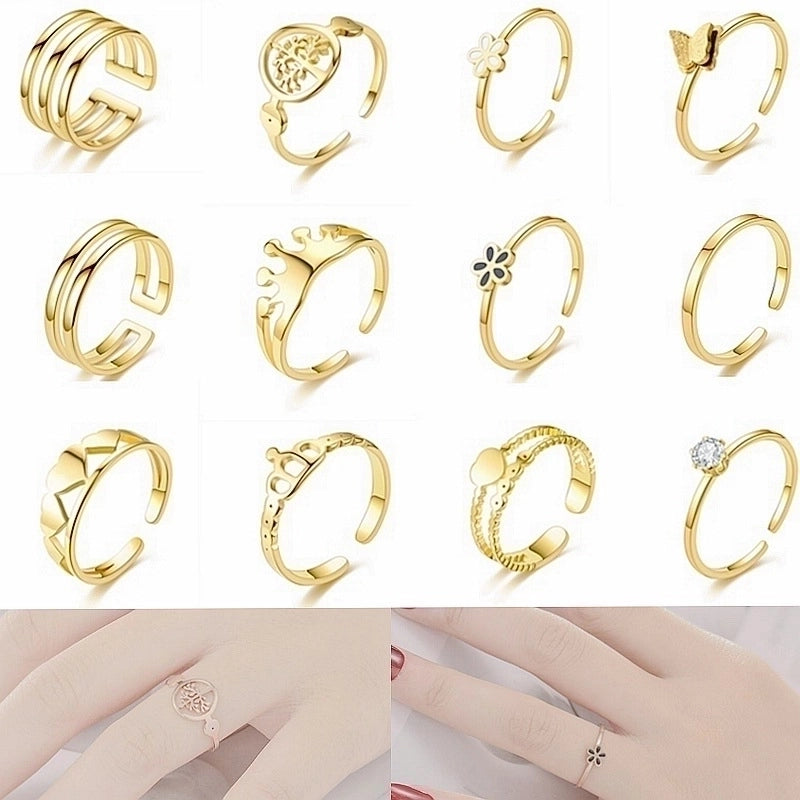 Heart Titanium Steel 18K Gold Plated Carving