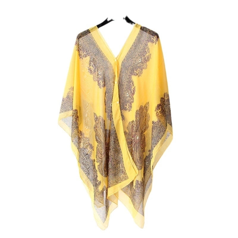 Women's Streetwear Geometric Chiffon Printing Shawl