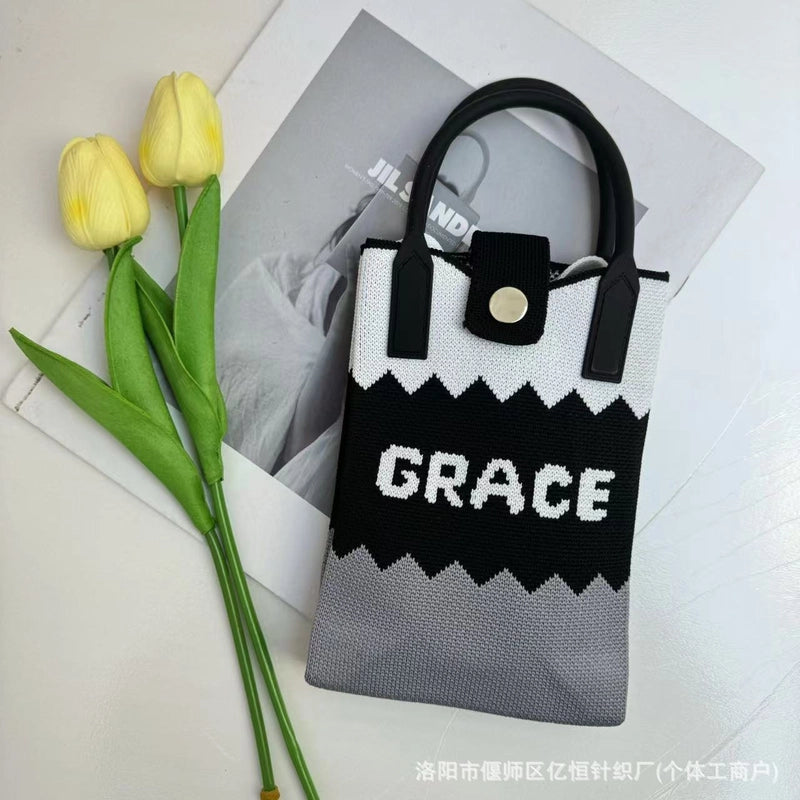 Women's Polyester Color Block Streetwear Square Magnetic Buckle Phone Wallets
