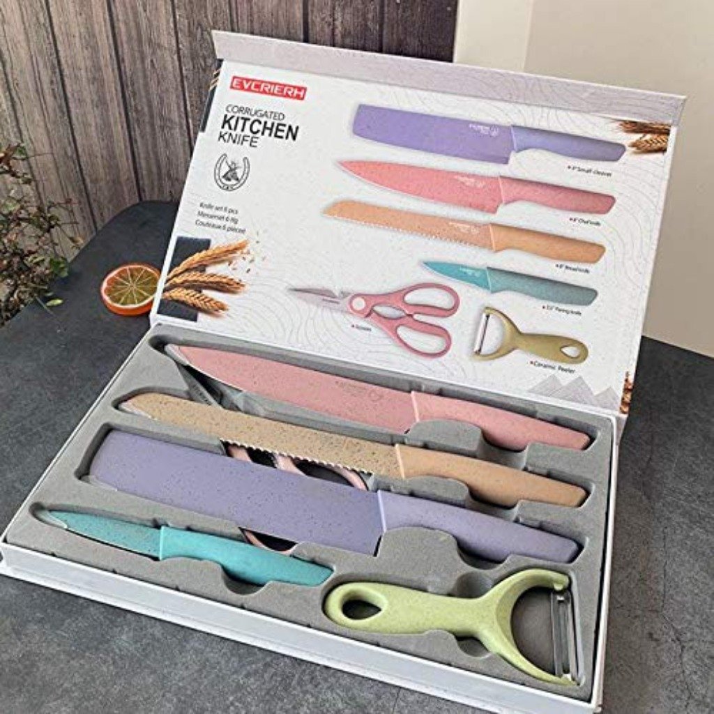 Italian Coated Stainless Steel(4296) - 6 PCs Knife Set