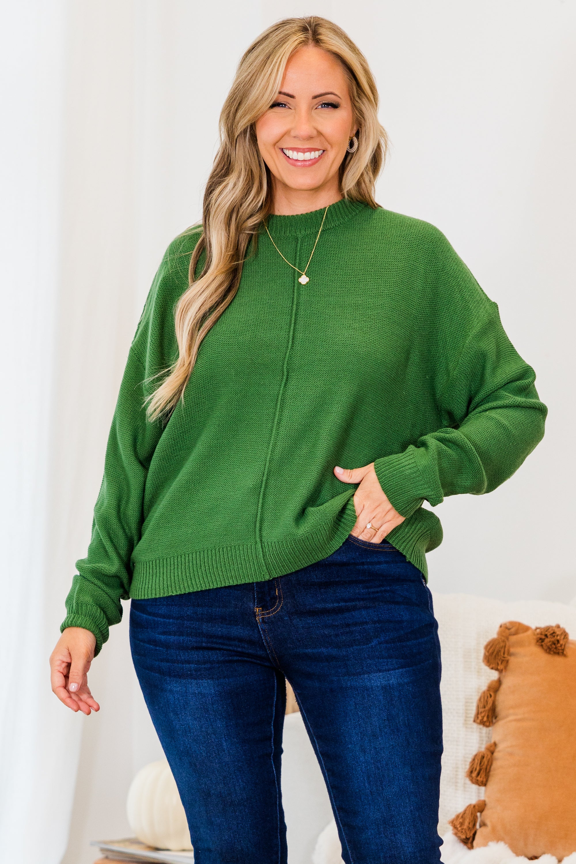 Work This Out Sweater. Green