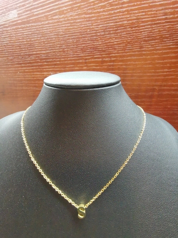 Minimalist Letter Stainless Steel Carving Necklace