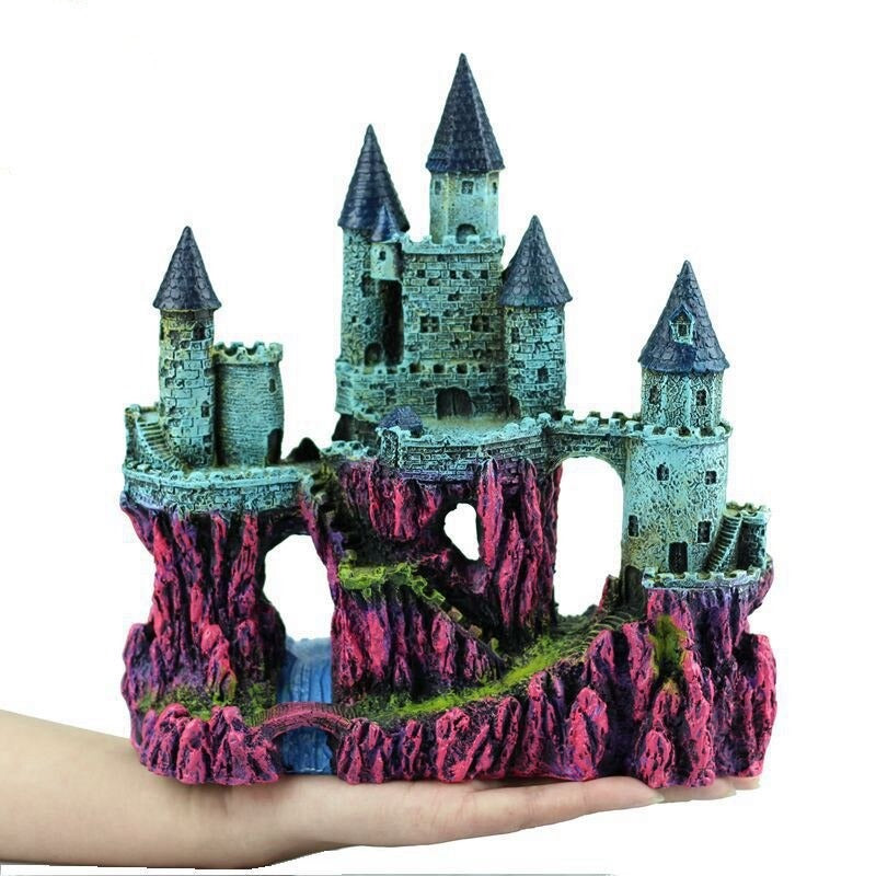 Driftwood Castle Cave Ornament For Aquarium