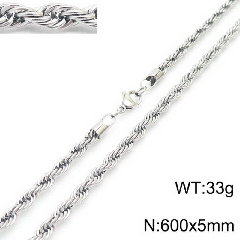 Minimalist Twist 201 Stainless Steel Plating Stainless Steel Necklaces