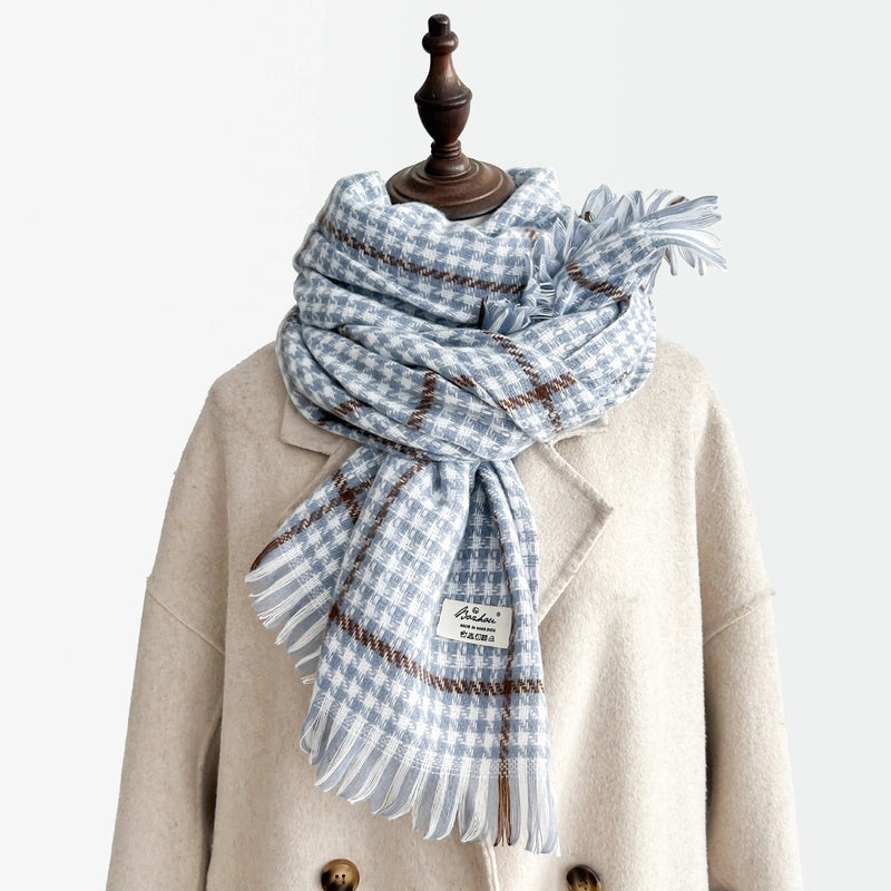 Women's Minimalist Classic Style Color Block Acrylic Polyester Scarf