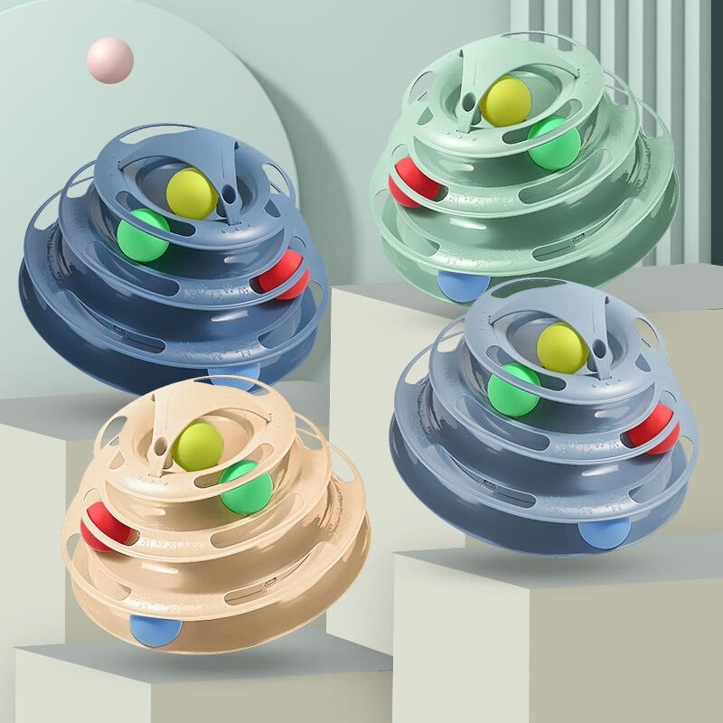 Four-Layer Cat Toys Turntable Ball