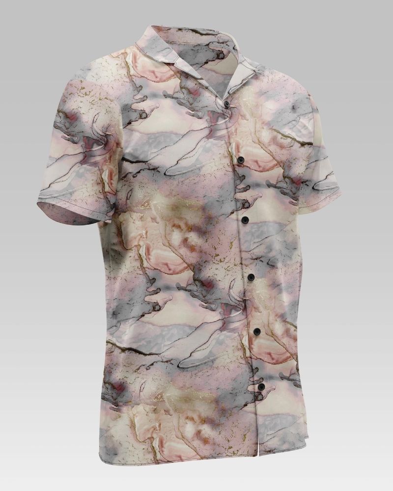 Marble Printed Cotton Shirt