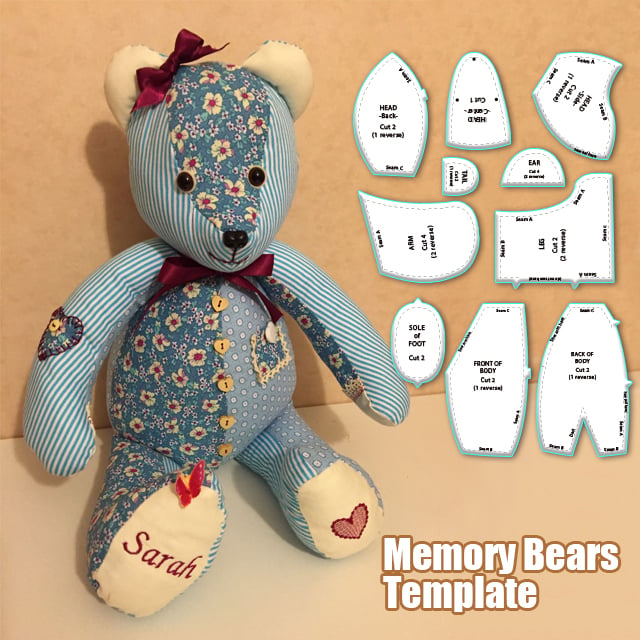 🔥Boxing Day Sale-49% OFF🧸Memory Bear Template Ruler Set(10 PCS) - With Instructions