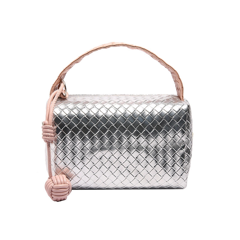 Women's Medium Pu Leather Solid Color Lingge Basic Classic Style Zipper Cosmetic Bag