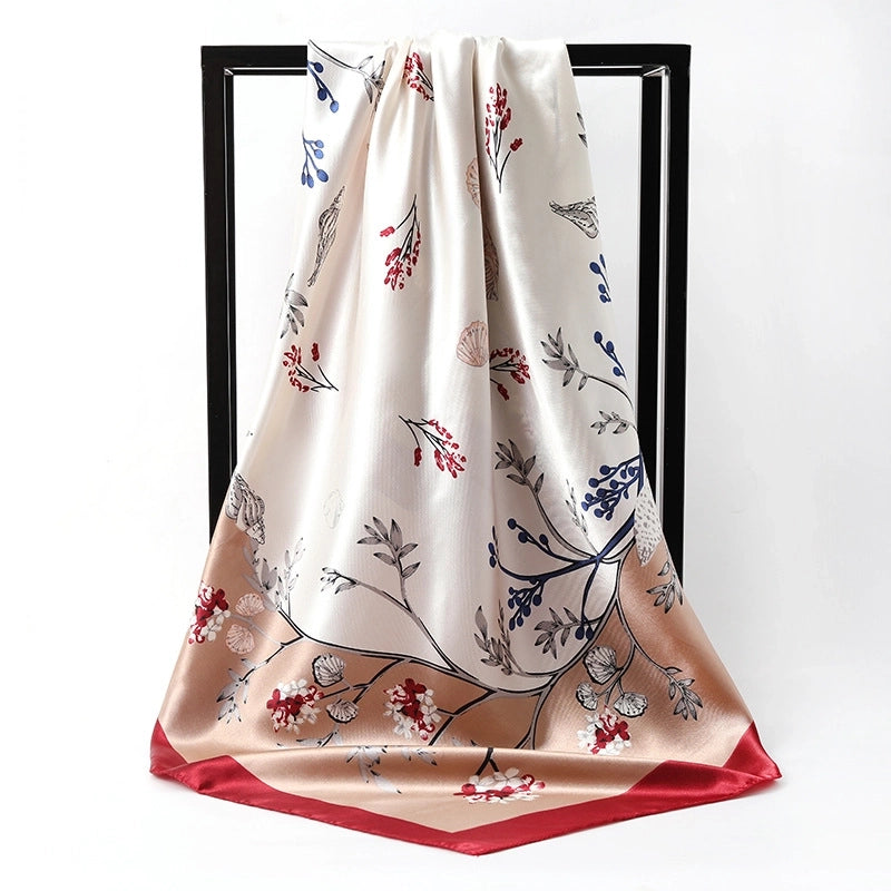 Women's Elegant Basic Minimalist Printing Polyester Printing Silk Scarf