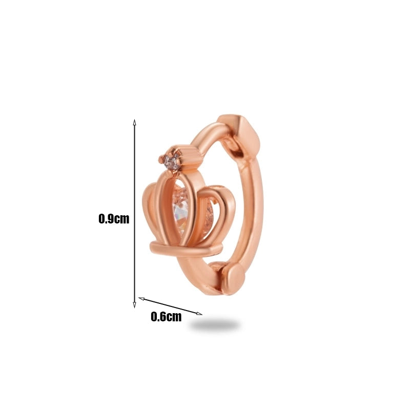1 Piece Minimalist Classic Style Round Plating Inlay Copper Zircon 18k Gold Plated Ear Studs