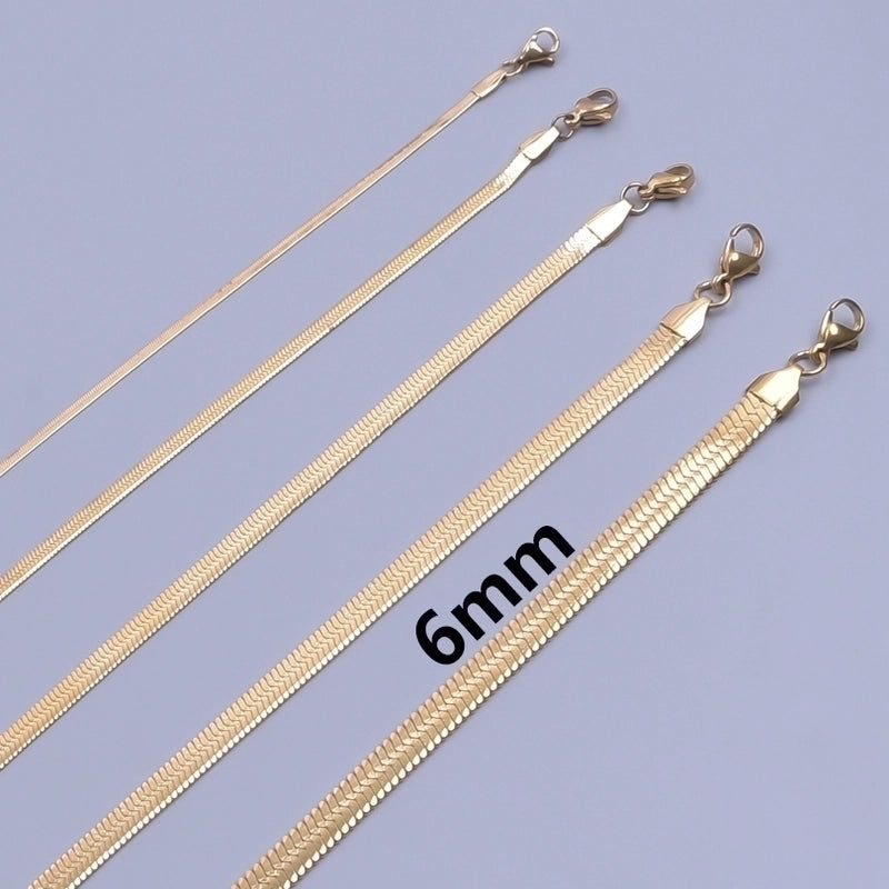 IG Style Geometric 201 Stainless Steel 18K Gold Plated Plating Bracelets Anklet Necklace