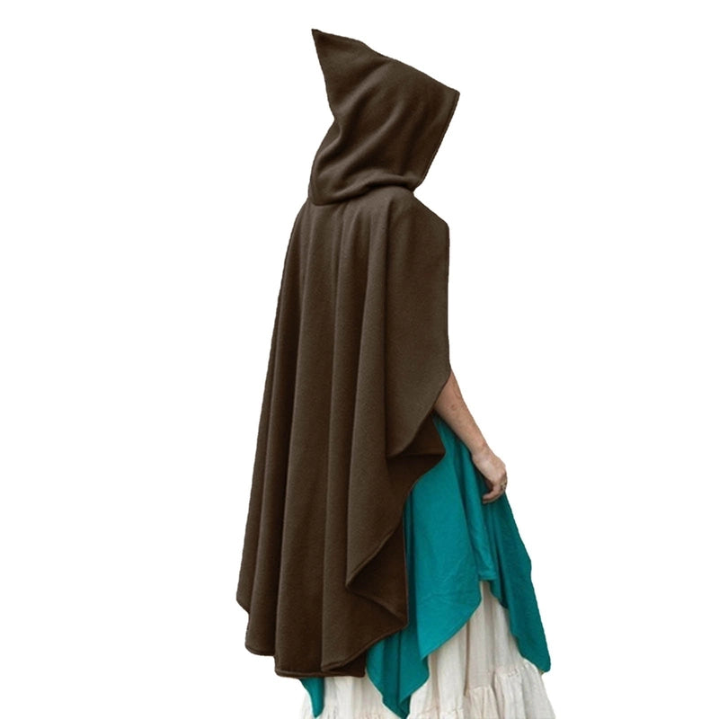 Medieval Women's Hooded Cloak Halloween Winter Women's Gold Velvet Vampire Direct Sales