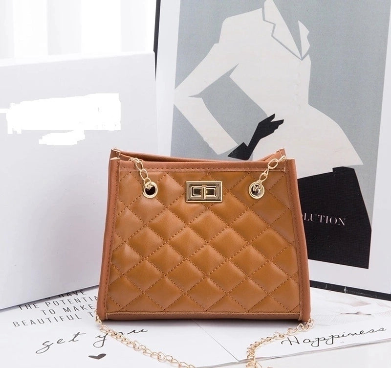 New Fashion Women's Solid Color Geometric Embroidered Bag