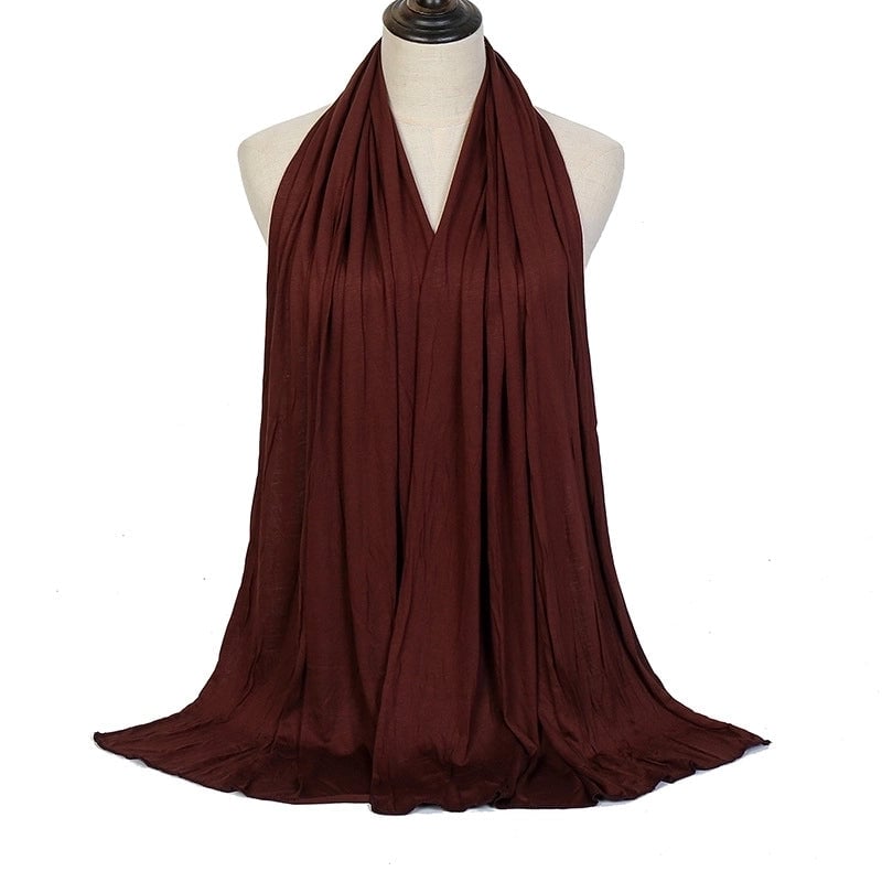 Women's Minimalist Solid Color Monel Scarf