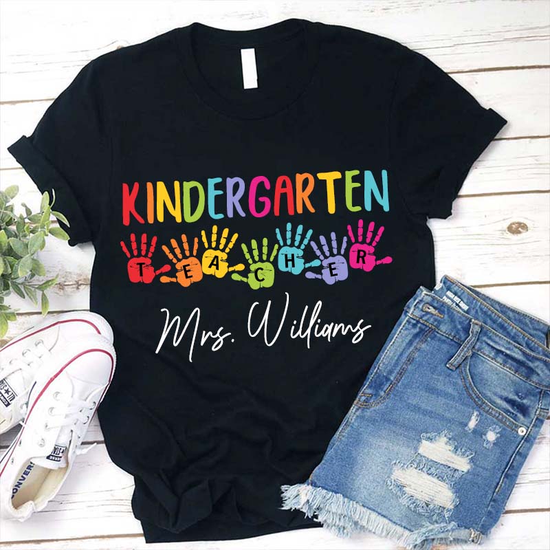 Personalized Students' Palms Teacher T-Shirt