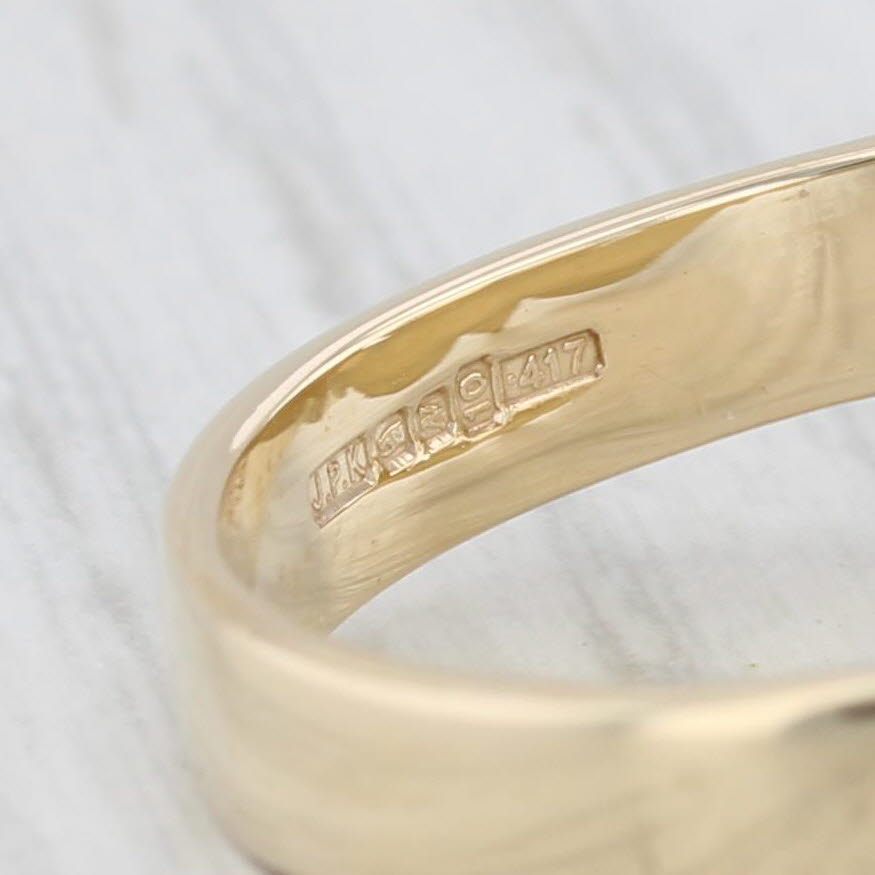 Irish Claddagh Ring 10k Yellow Gold Size 11 Wedding Band