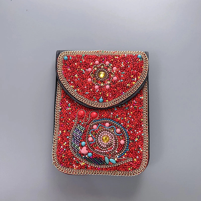 Women's Pu Leather Flower Vintage Style Classic Style Square Magnetic Buckle Phone Wallets