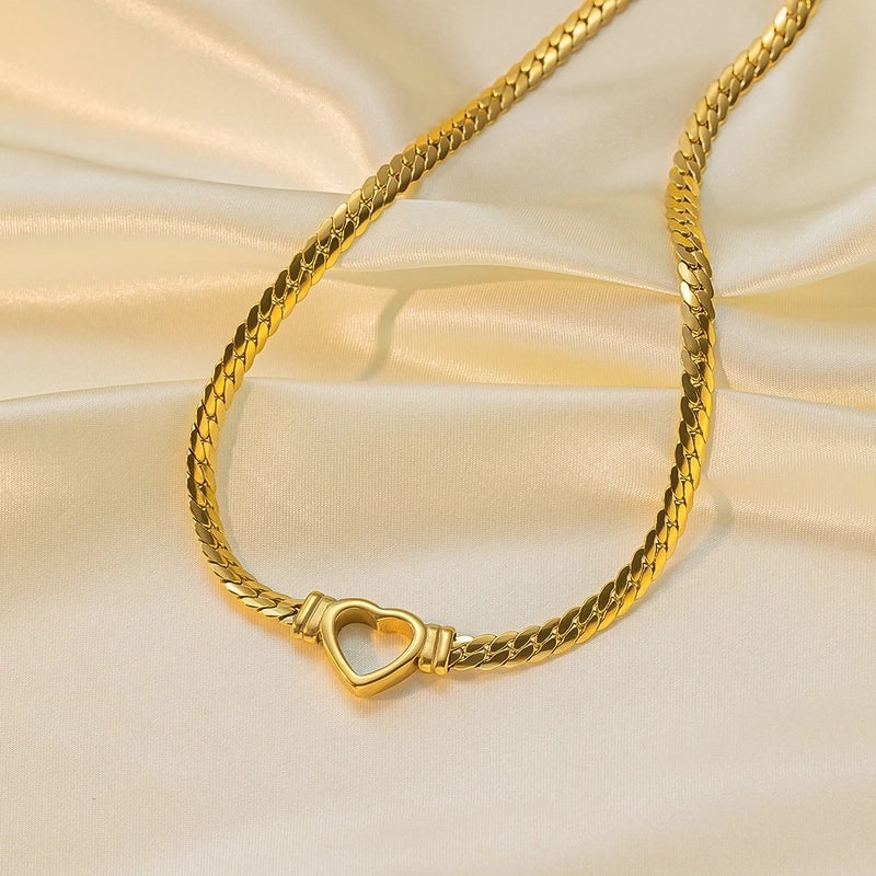 Hip-Hop Retro Solid Color Titanium Steel Plating Jewelry Set