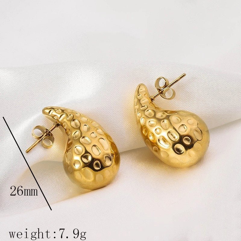 12 Pieces Minimalist Commute Geometric Heart Shape Plating Titanium Steel Drop Earrings Earrings Ear Studs