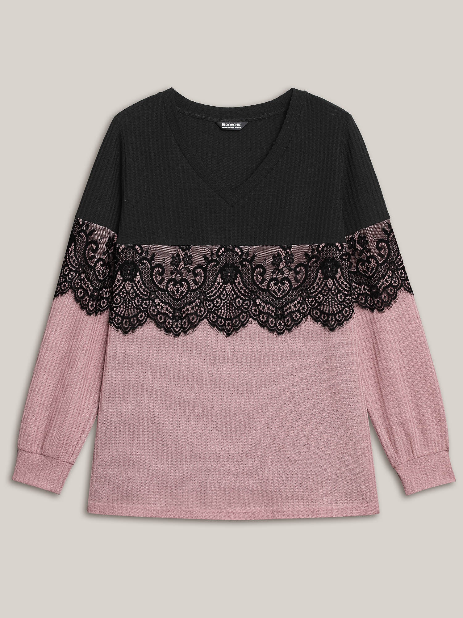 Crochet Lace Mesh Contrast Patchwork Top