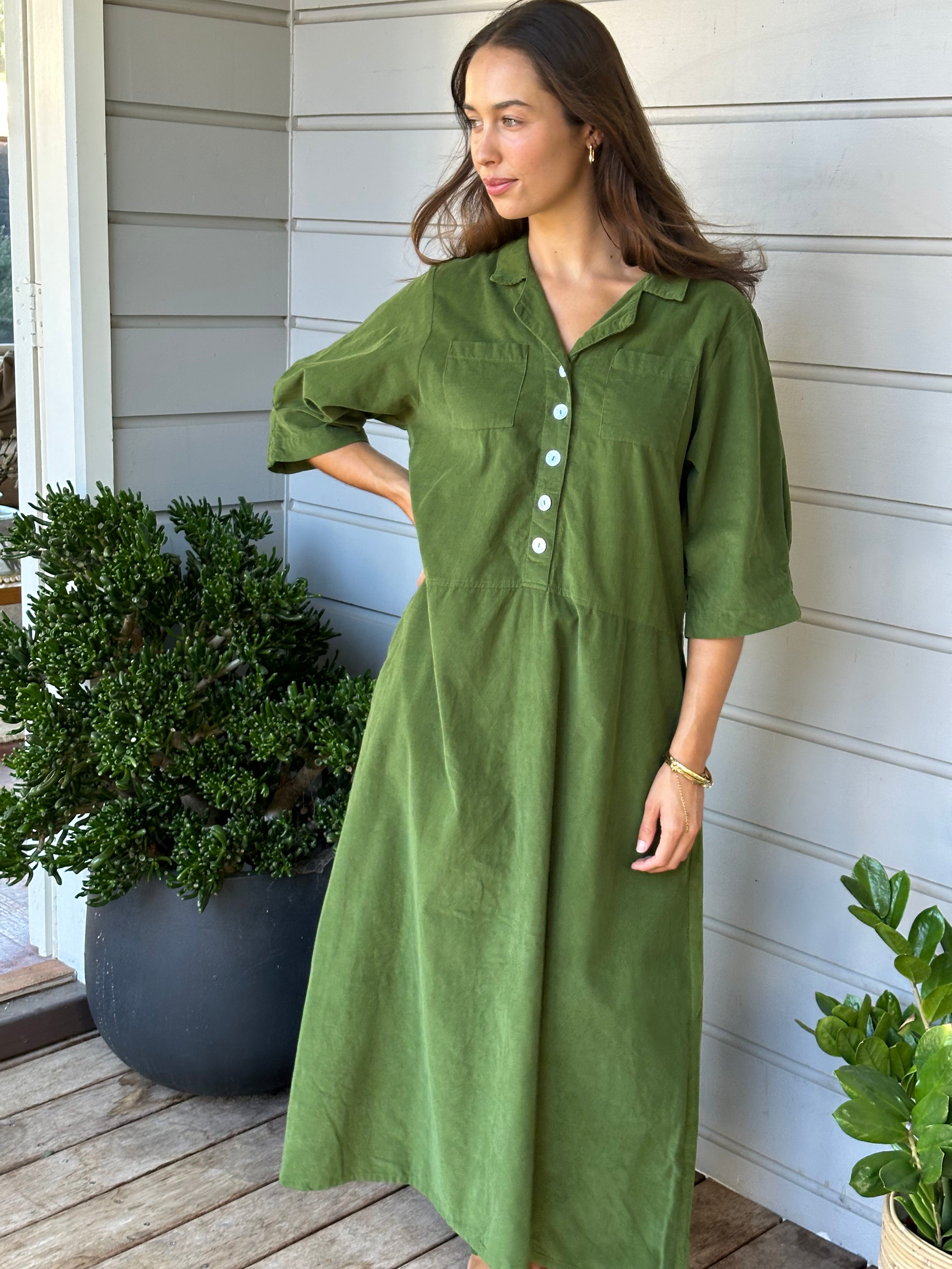 bridget dress - fern cord
