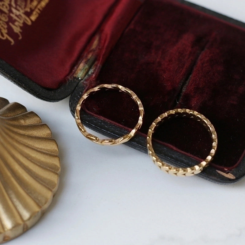 Fashion Grain 304 Stainless Steel 18K Gold Plated