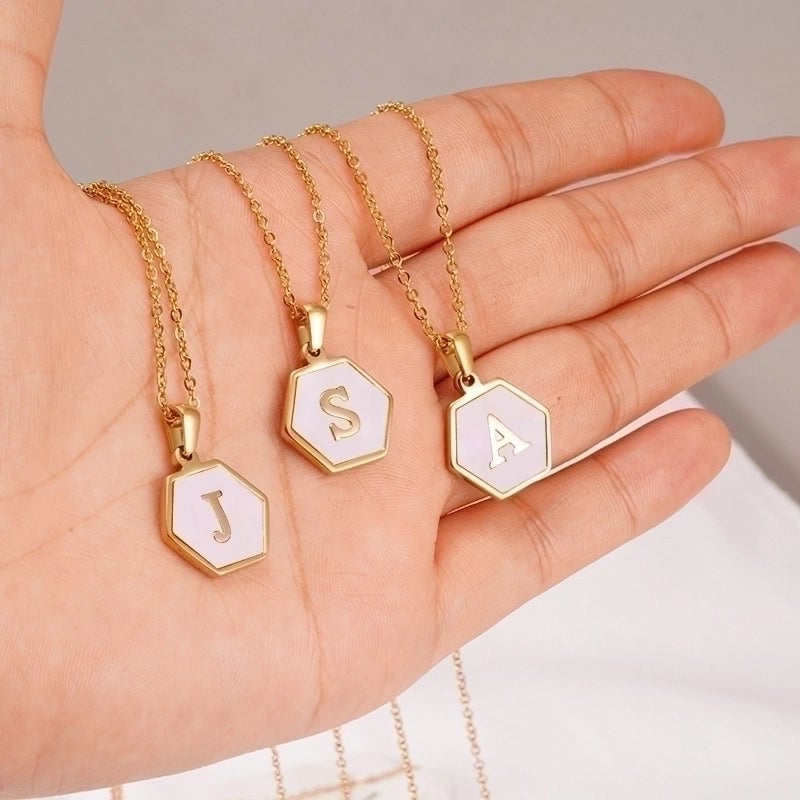 Modern Style Letter 304 Stainless Steel 18K Gold Plated Plating Stainless Steel Necklaces
