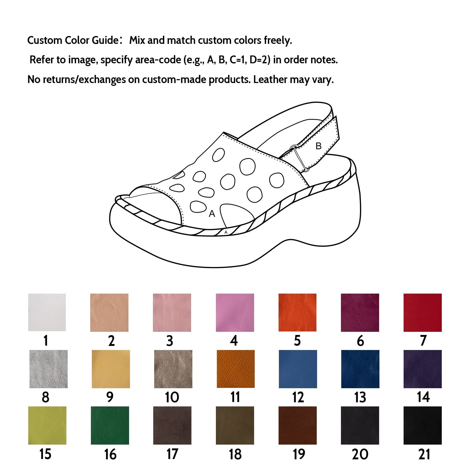 Handmade Leather 60mm Platform Sandals For Women Cut Out in Black/White
