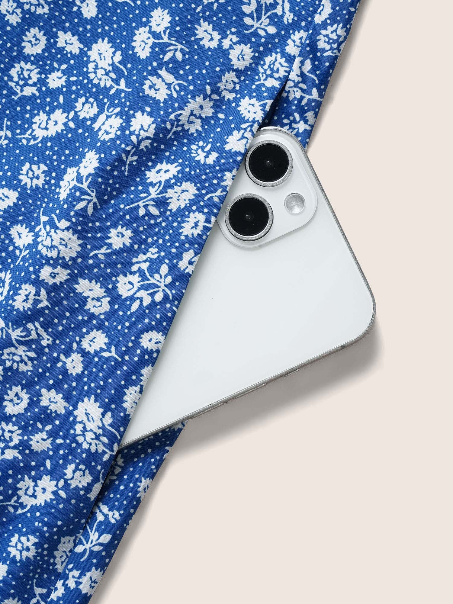 Square Neck Ditsy Floral Raglan Sleeve Dress