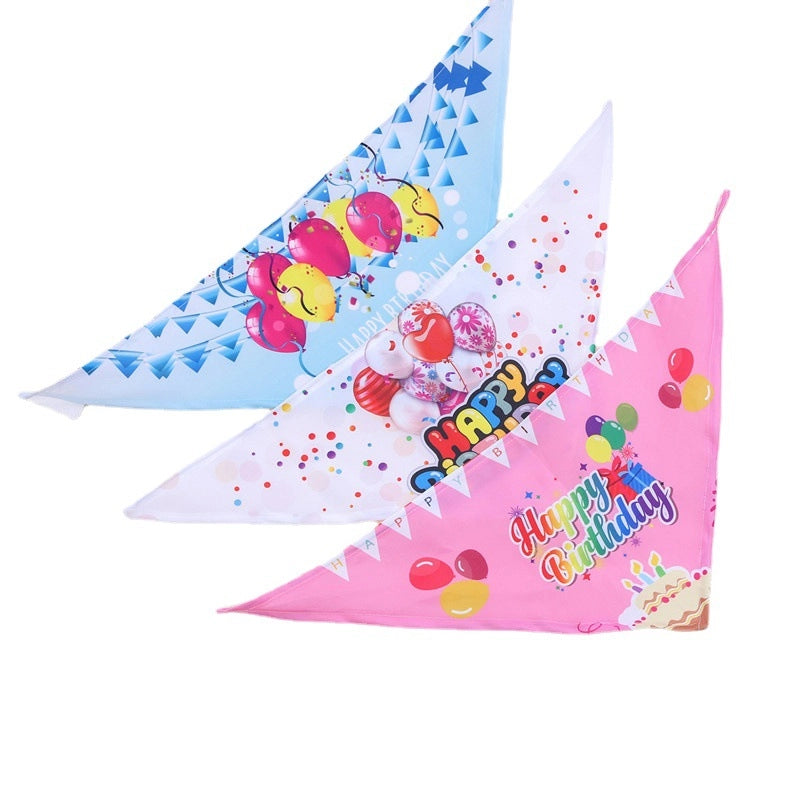 Casual Polyester Birthday Letter Pet Saliva Towel