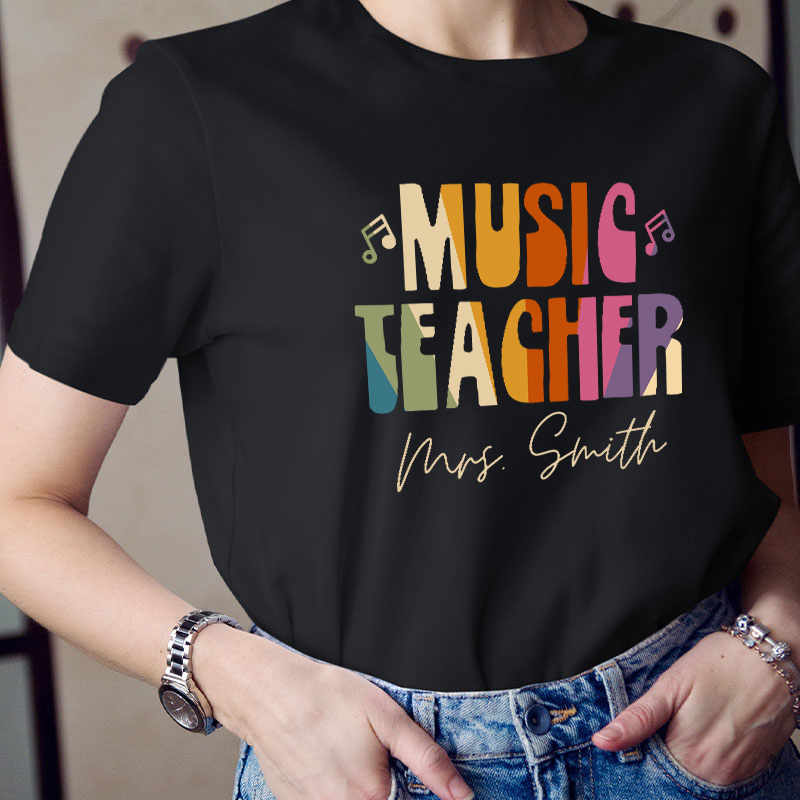 Personalized Music Teacher T-Shirt