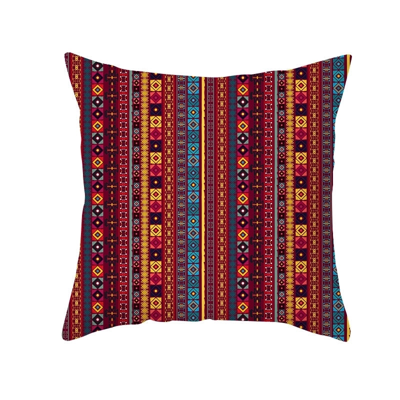 Ethnic Style Geometric Fibre Peach Skin Pillow Cases