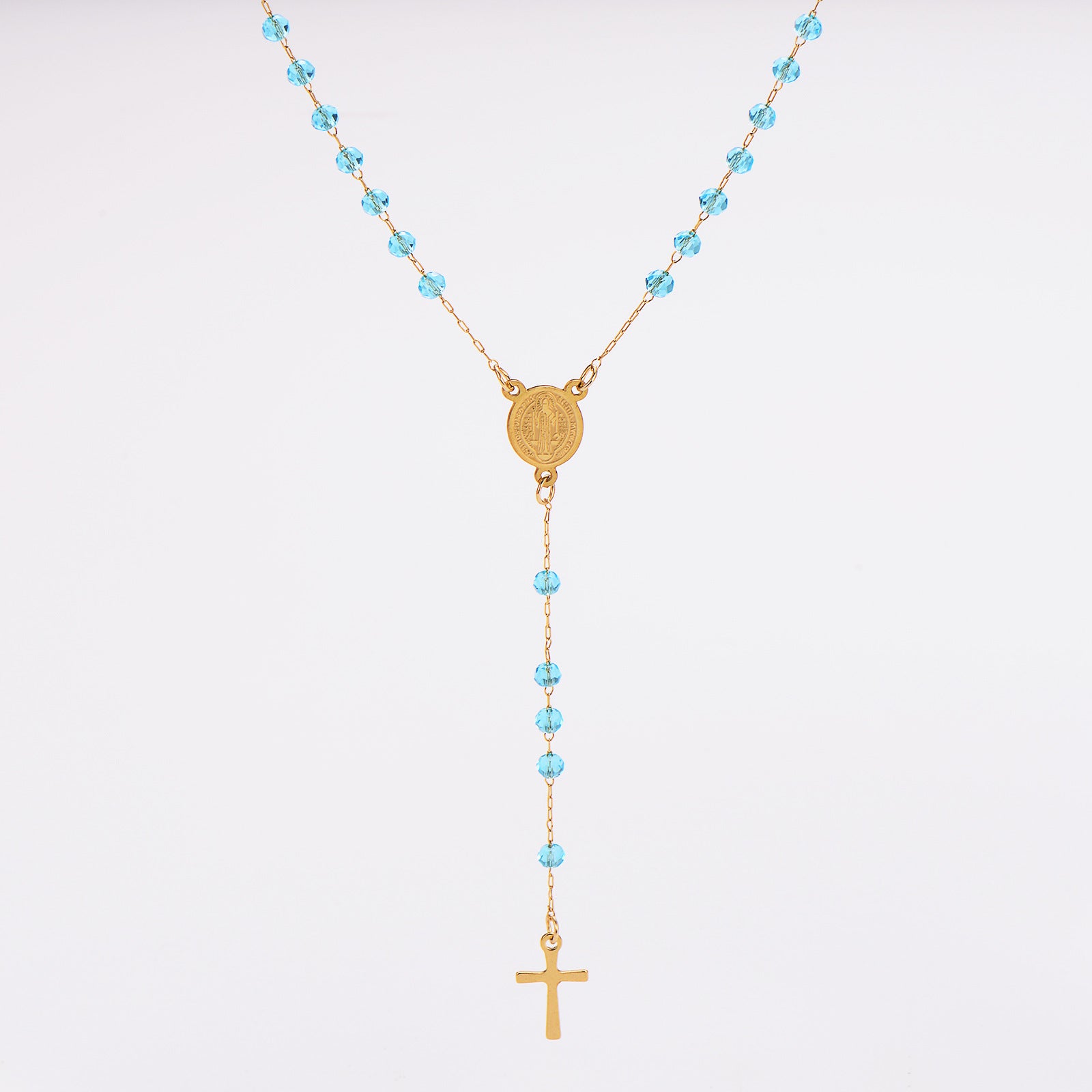 Aml Retro Niche Personality Portrait Oval Brand Design Tassel Cross Pendant Stainless Steel Sweater Chain