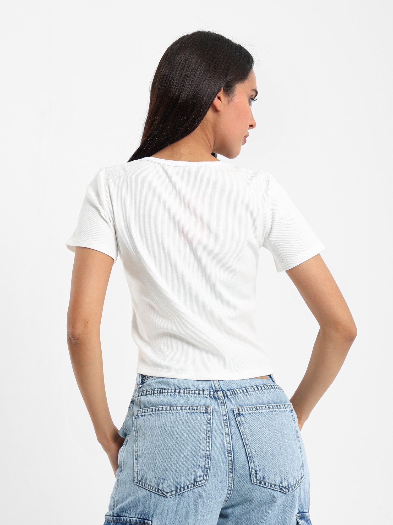 Ribbed Short Sleeve Fitted Cardigan