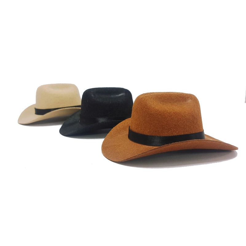 Cowboy Style Nonwoven Solid Color Pet Hat