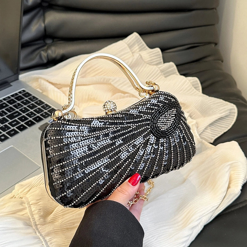 Women's Small PVC Animal Solid Color Elegant Square Lock Clasp Evening Bag