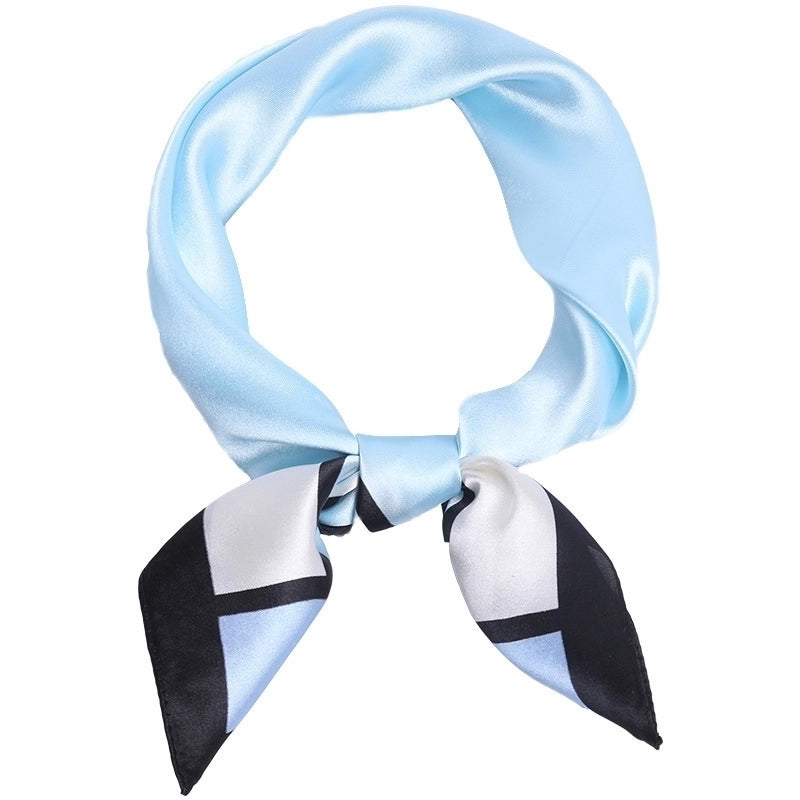Women's Sweet Geometric Satin Silk Scarves
