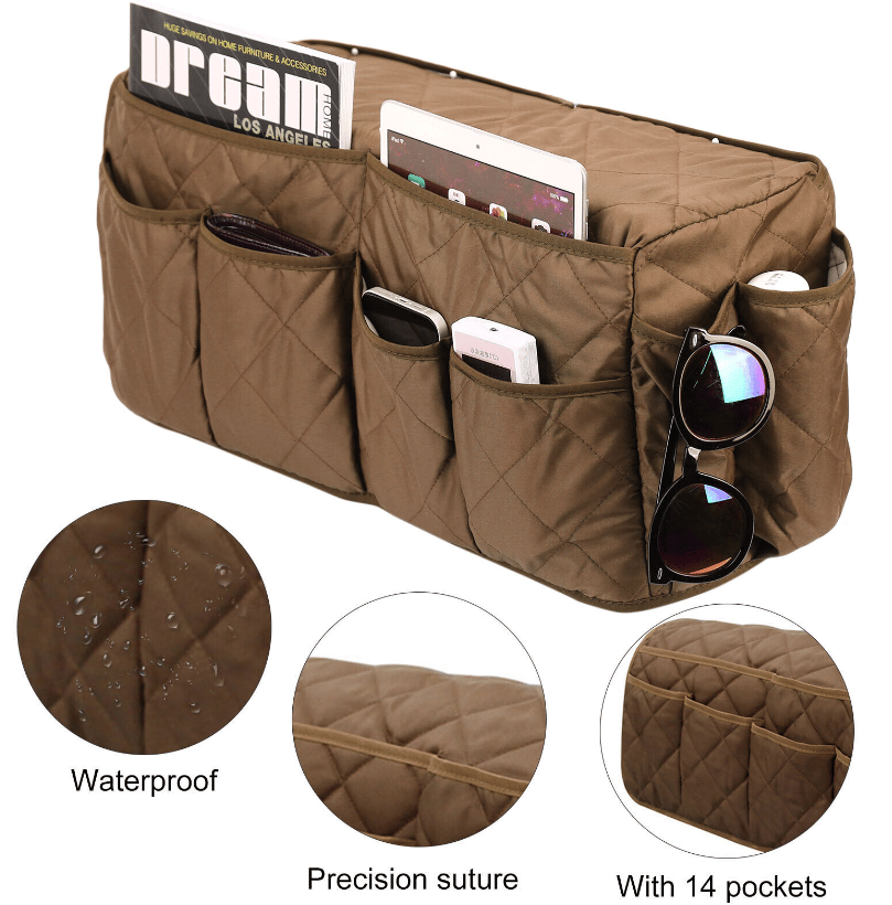 Waterproof Sofa Cover Armrest Cover Organizer  With 14 Pockets -- BUY 2 GET FREE SHIPPING